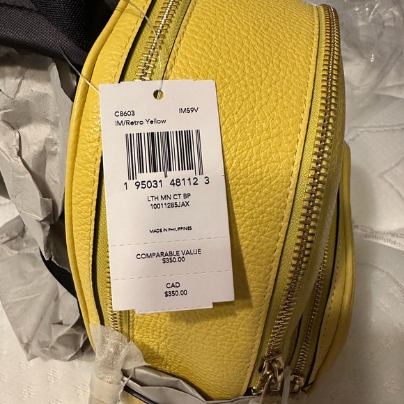 NWT RARE Coach Mini Court Retro Yellow - Picture 4 of 5